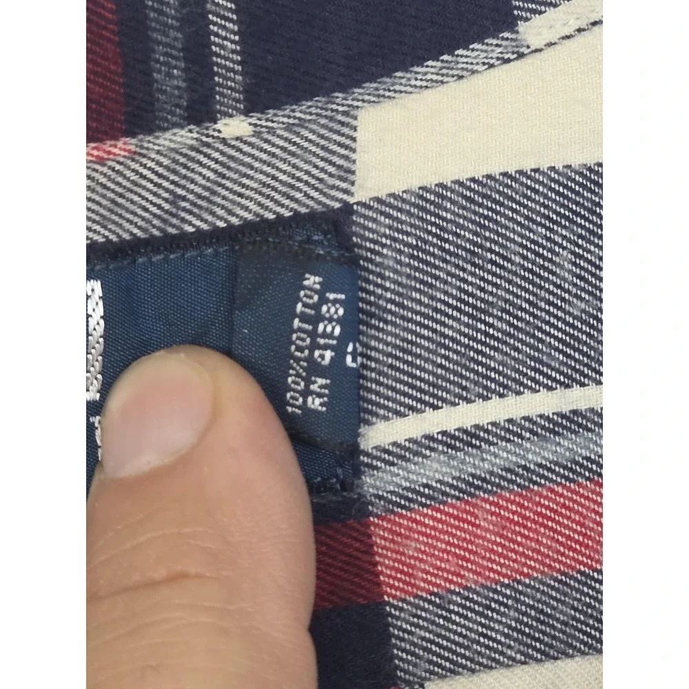Polo By Ralph Lauren Shirt Mens XL Blue Red Plaid Flannel Long Sleeve Button - Picture 4 of 8